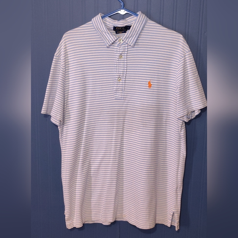 Polo by Ralph Lauren Blue Striped Men's Shirt